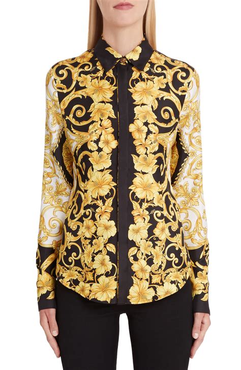 versace shirt for girls|designer silk shirts for women.